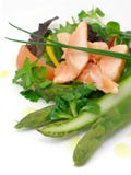 Salad Of Asparagus And Salmon Royalty Free Stock Photography
