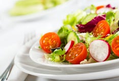 Salad With Fresh Vegetables Anf Greens Stock Image Salad With Fresh Vegetables Anf Greens Stock Image