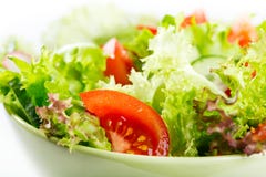 Salad With Vegetables And Greens Royalty Free Stock Image Salad With Vegetables And Greens Royalty Free Stock Image