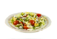 Salada dos tomates de cereja e da alface de iceberg foto de stock royalty free Salada dos tomates de cereja e da alface de iceberg foto de stock royalty free