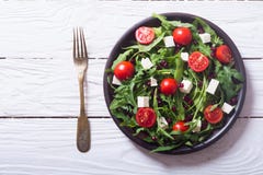 Salada fresca da mola com rucola fotos de stock Salada fresca da mola com rucola fotos de stock