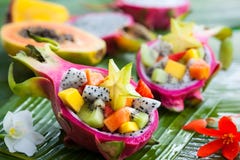 Salade de fruits exotique images libres de droits Salade de fruits exotique images libres de droits