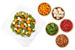 Salade mixte et ingrédients images stock Salade mixte et ingrédients images stock
