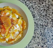 Salade saine orange photographie stock libre de droits Salade saine orange photographie stock libre de droits