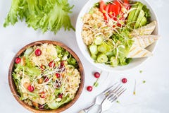 Salads with quinoa and vegetables stock image Salads with quinoa and vegetables stock image