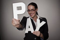 Salaire pour la femme. photo libre de droits Salaire pour la femme. photo libre de droits