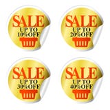 Sale Stickers With Shopping Basket Up To 10,20,30,40 Percent Off Royalty Free Stock Images Sale Stickers With Shopping Basket Up To 10,20,30,40 Percent Off Royalty Free Stock Images