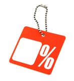 Sale tag with percent symbol