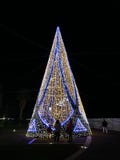 Salerno - árbol de luces en la orilla del mar foto de archivo libre de regalías Salerno - árbol de luces en la orilla del mar foto de archivo libre de regalías