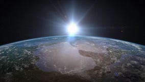 Salida del sol de la tierra sobre Norteamérica Salida del sol de la tierra sobre Norteamérica