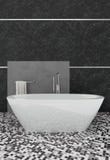 Salle de bains moderne élégante avec la baignoire ovale blanche illustration libre de droits Salle de bains moderne élégante avec la baignoire ovale blanche illustration libre de droits