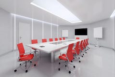 Salle de réunion moderne illustration 3D Images libres de droits Salle de réunion moderne illustration 3D Images libres de droits