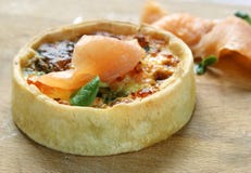 Salmon Tart With Herbs Stock Images