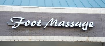 Salon de massage de pied photo libre de droits Salon de massage de pied photo libre de droits