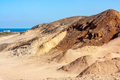 Salt dome in the national park on the island of Sir Bani Yas, Abu Dhabi, United Arab Emirates stock image Salt dome in the national park on the island of Sir Bani Yas, Abu Dhabi, United Arab Emirates stock image