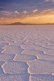 Salt flat Salar de Uyuni in Bolivia at sunrise stock images Salt flat Salar de Uyuni in Bolivia at sunrise stock images
