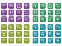 Samling av färgrika zodiaksymboler (vektorn) royaltyfri illustrationer Samling av färgrika zodiaksymboler (vektorn) royaltyfri illustrationer