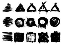 Sammlung Schmutz handrawn Stempel stock abbildung Sammlung Schmutz handrawn Stempel stock abbildung