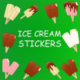 Sammlung Vektorillustrationen der Eiscreme vektor abbildung Sammlung Vektorillustrationen der Eiscreme vektor abbildung
