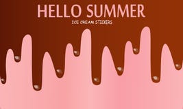 Sammlung Vektorillustrationen der Eiscreme stock abbildung Sammlung Vektorillustrationen der Eiscreme stock abbildung