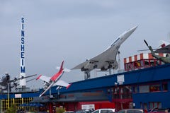 samolot Concorde naddźwiękowy zdjęcia stock samolot Concorde naddźwiękowy zdjęcia stock