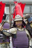 Samurajer på den Nagoya festivalen, Japan royaltyfri fotografi Samurajer på den Nagoya festivalen, Japan royaltyfri fotografi