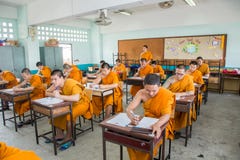 Samut Prakan, Thailand, October 13: unidentified monk Thailand t royalty free stock photos Samut Prakan, Thailand, October 13: unidentified monk Thailand t royalty free stock photos