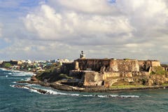 San Felipe Del Morro Fort w San Juan Puerto Rico Obraz Stock San Felipe Del Morro Fort w San Juan Puerto Rico Obraz Stock