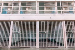 San Francisco, California, United States - April 30, 2017: Multi-level cells of Alcatraz Prison Royalty Free Stock Photography San Francisco, California, United States - April 30, 2017: Multi-level cells of Alcatraz Prison Royalty Free Stock Photography