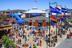 San Francisco Colorful Pier 39 stockfotos San Francisco Colorful Pier 39 stockfotos