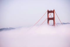 San Francisco Golden Gate bridge on foggy day dramatic evening l. San Francisco famous Golden Gate bridge on foggy day dramatic evening light view from Marin Stock Photography San Francisco Golden Gate bridge on foggy day dramatic evening l. San Francisco famous Golden Gate bridge on foggy day dramatic evening light view from Marin Stock Photography