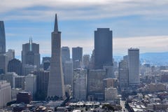 San Francisco Skyline - distrito financeiro imagem de stock royalty free San Francisco Skyline - distrito financeiro imagem de stock royalty free