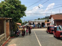 San Juan La Laguna, Guatemala - May 20th, 2018: A busy summer da royalty free stock photo San Juan La Laguna, Guatemala - May 20th, 2018: A busy summer da royalty free stock photo