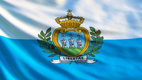 San Marino Flag Wellenartig bewegende Flagge von Illustration San Marino 3d vektor abbildung San Marino Flag Wellenartig bewegende Flagge von Illustration San Marino 3d vektor abbildung