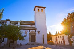 San Miguel Bajo kościół w Granada Albaicin fotografia royalty free San Miguel Bajo kościół w Granada Albaicin fotografia royalty free