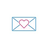 San Valentino, lettera, icona del cuore Può essere usato per il web, il logo, il app mobile, UI, UX royalty illustrazione gratis San Valentino, lettera, icona del cuore Può essere usato per il web, il logo, il app mobile, UI, UX royalty illustrazione gratis