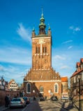 Sanct Catherine; iglesia gótica de s en la ciudad vieja de Gdansk, Polonia foto de archivo Sanct Catherine; iglesia gótica de s en la ciudad vieja de Gdansk, Polonia foto de archivo