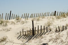 Sand Dune And Fence Royalty Free Stock Image
