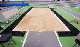 The sand is perfect in the long jump pit royalty free stock images The sand is perfect in the long jump pit royalty free stock images