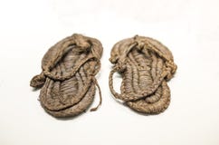 Sandali di sparto preistorici immagine stock libera da diritti Sandali di sparto preistorici immagine stock libera da diritti