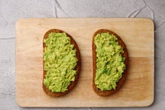 Sandwich with guacamole on light background. breakfast concept royalty free stock photography Sandwich with guacamole on light background. breakfast concept royalty free stock photography