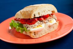 Sandwich With Tuna Stock Photo