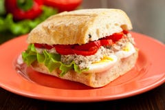 Sandwich With Tuna Stock Photos