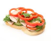 Sandwich With Vegetables Stock Image Sandwich With Vegetables Stock Image