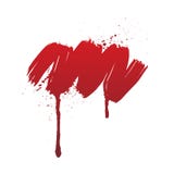 Sangue do gotejamento ou curso vermelho da escova isolado no fundo branco Conceito de Halloween ilustração royalty free Sangue do gotejamento ou curso vermelho da escova isolado no fundo branco Conceito de Halloween ilustração royalty free
