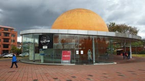 View of the Municipal Planetarium located near the park of the mother stock photography View of the Municipal Planetarium located near the park of the mother stock photography