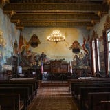 Santa Barbara-gerechtsgebouwrechtszaal stock foto Santa Barbara-gerechtsgebouwrechtszaal stock foto