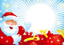Santa Claus And Red Bags Stock Images Santa Claus And Red Bags Stock Images