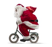 Santa claus on the bike