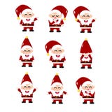 Santa Claus, cartoon vector set collection, cute style, isolated on white background illustration royalty free illustration Santa Claus, cartoon vector set collection, cute style, isolated on white background illustration royalty free illustration